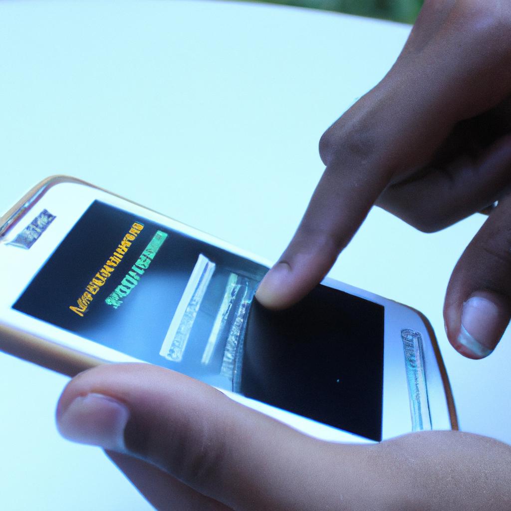 Person using mobile payment app